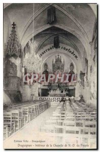 Old Postcard Draguignan Interior of the Chapel of N D People