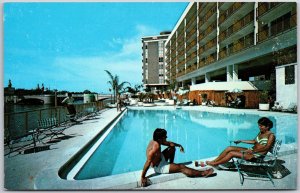 Tampa Florida FL, The Manager Motor Inn, Swimming Pool, Waterfront, Postcard
