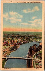 Postcard BRIDGE SCENE Toledo Ohio OH AK7711