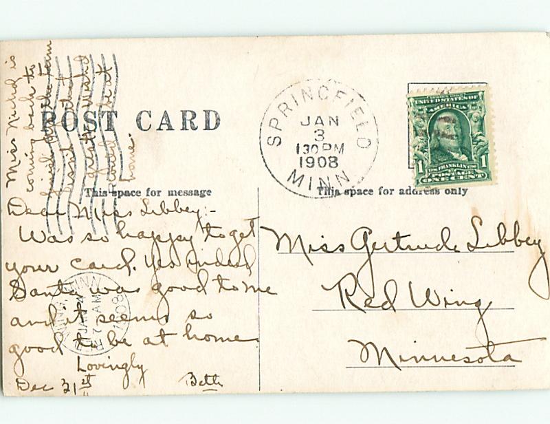 1908 rppc GIRL NAMED DOROTHY IN ASTER FLOWERS postmarked Springfield MN v1642