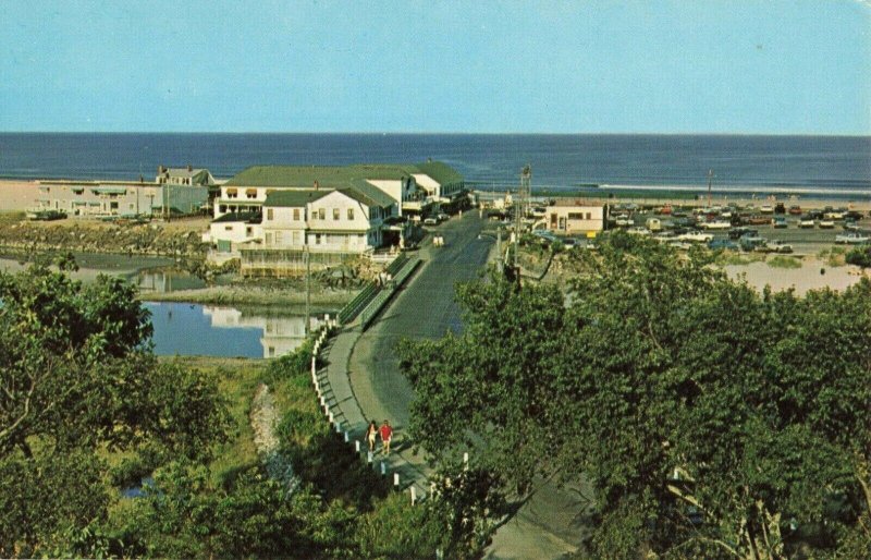 Postcard View Toward Parking Lot at Ogunquit Beach Maine