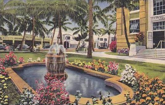 Florida Lake Worth The Fountain At Civic Center
