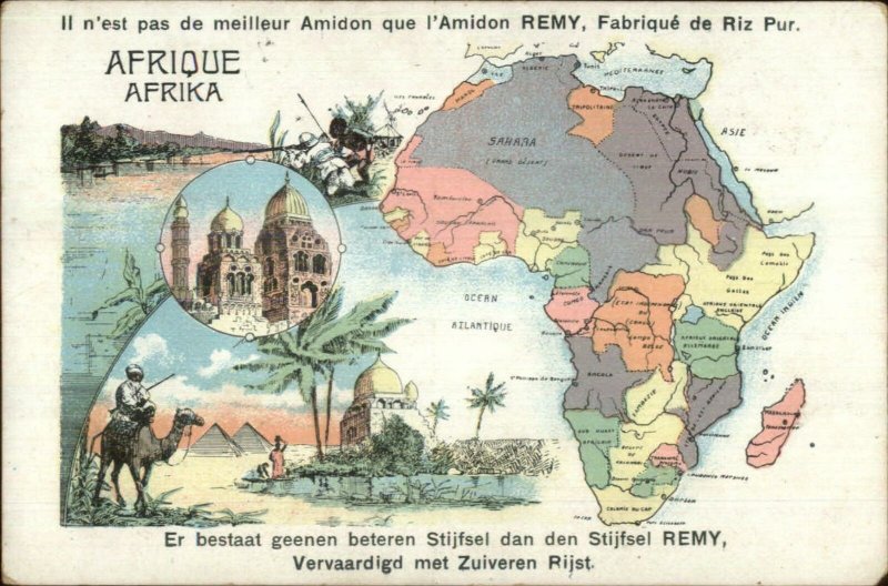 REMY STARCH Map Series Africa c1910 Postcard