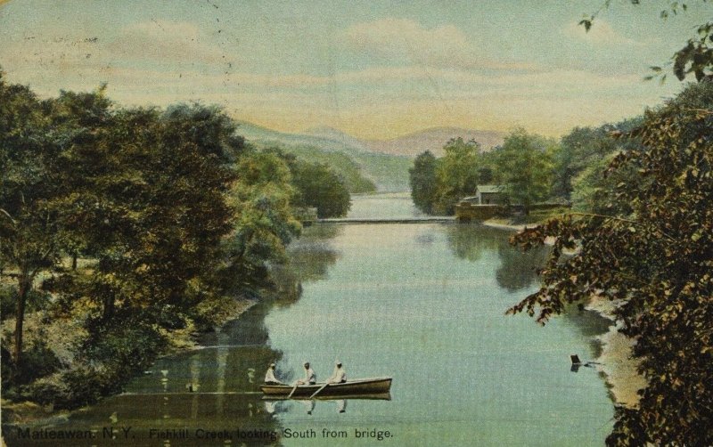 C.1910 Matteawan, N. Y. Fishkill Creek, from Bridge #1 Vintage Postcard P53