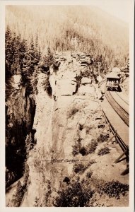 Albert Canyon West Kootenay Region Railway BC Gowen RPPC Postcard H55