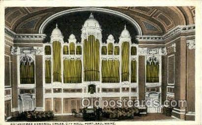 Kotzschmar Memorial Organ, City Hall Portland, Me, Maine Opera Unused big cre...