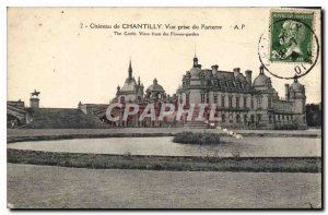 Old Postcard Chantilly Castle View from the Parterre