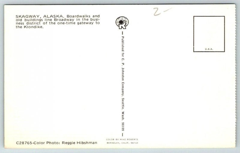 Skagway  Alaska  Boardwalk   Postcard