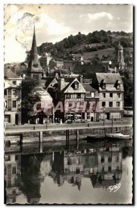 Modern Postcard Honfleur Musee St Etienne and the Vieux Bassin