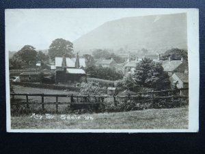 Derbyshire EDALE Old Village Centre & Old School c1918 RP Postcard