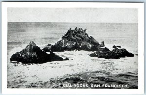 1938 San Francisco, CA Elephant Seal Rocks JC Bardell Mini Postcard Sea Lion A77