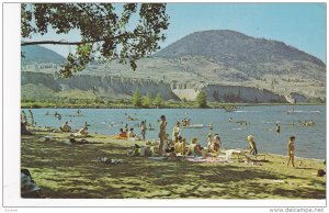 Beach At Penticton On Okanagan Lake In British Columbia´s Sunny Heartland, B...