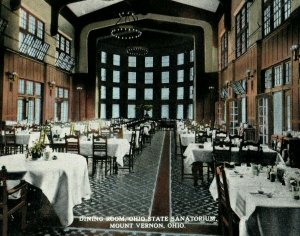 Circa 1905-10 Dining Room, Ohio State Sanatorium, Mount Vernon, Ohio Postcard P4