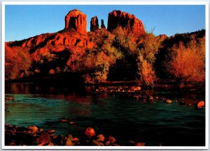 VINTAGE CONTINENTAL SIZE POSTCARD RED ROCK CROSSING AT SEDONA ARIZONA