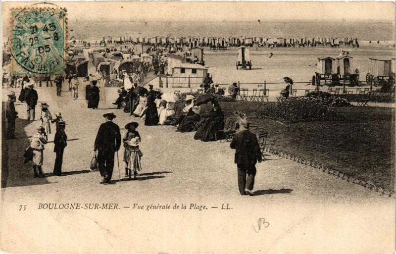 CPA BOULOGNE-sur-MER Vue générale de la Plage (405889)