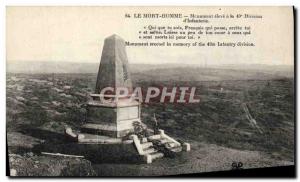 Old Postcard Mount Male high monument to the 40th Division Army & # 39infanterie