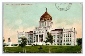 Vintage 1908 Postcard State Capitol Building & Grounds Helena Montana