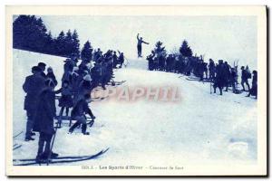 VINTAGE POSTCARD Winter sports Ski ContestÂ 