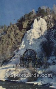 Waterfall & Old Water Wheel - Idaho Springs, Colorado CO