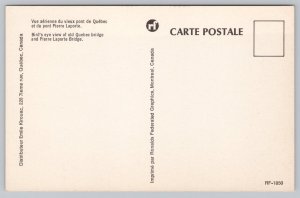 Postcard Quebec Canada Pierre Laporte Old  Bridge River 1960s View
