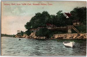 Hickory Bluff from Yacht Club, Norwalk Harbor CT c1910 Vintage Postcard P23