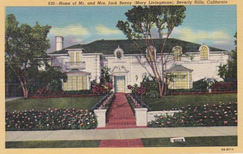 California Beverly Hills Home Of Mr and Mrs Jack Benny Curteich