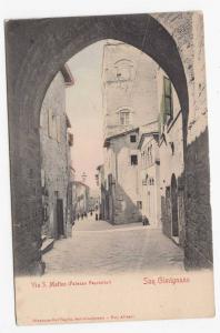 LP81   S. Gemignano, Italy, postcard,  Via S. Matteo