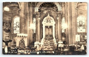 1930s GUADALUPE MEXICO ALTAR DE LA VIRGEN DE GUADALUPE PHOTO RPPC POSTCARD P1627