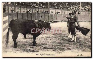 Old Postcard Bullfight Bullfight After the & # 39estocade