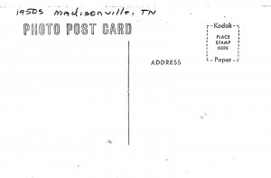 1950s Madisonville Tennessee Monroe County occupation  RPPC Postcard 25-11402