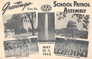 Washington DC School Patrol Assembly Parade Vintage Postcard AA15211