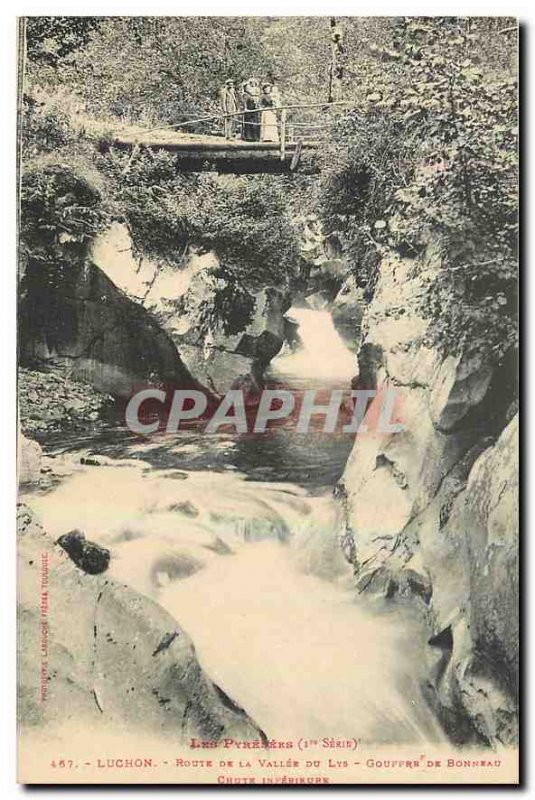 Old Postcard The Pyrenes Luchon Road Valley of Lus \\ ys