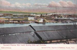 Washington Tacoma Famous Tide Lands Showing Mills and Factories