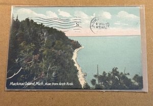 USED .01 PC- MACKINAC ISLAND FROM ARCH ROCK 1911 CONV. CRUISE, MICH. ELEC. ASSOC