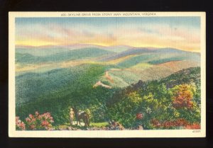 Skyline Drive, Virginia/VA Postcard, View From Stony Man Mountain