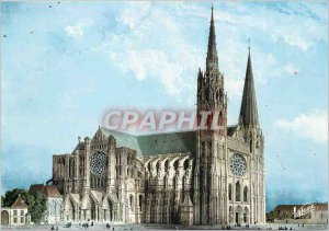 'Postcard Modern Wonders of Chartres Eure et Loir The cathedral''s north tran...