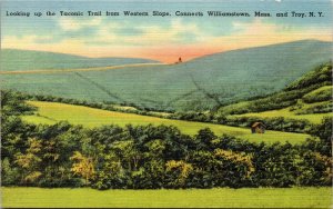 Postcard NY Troy Looking up the Taconic Trail from Western Slope