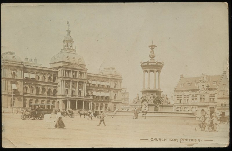 Church Square, Pretoria, South Africa. 1910 SAPSCO real photo postcard