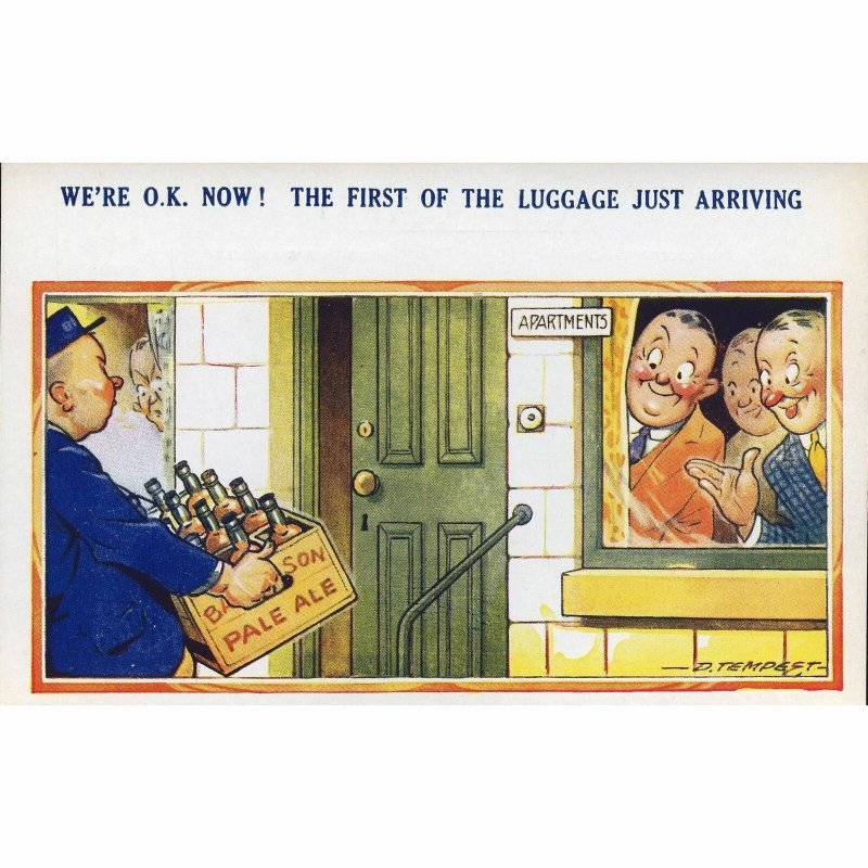 Douglas Tempest Postcard 'We're Ok Now!'