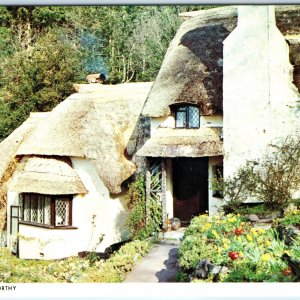 c1970s Selworthy, Somerset, England House Cottage Thatched Roof 4x6 PC Judges M5