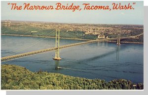 Nice Tacoma, Washington/WA Postcard, The Narrows Bridge