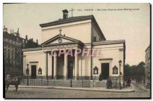 Old Postcard Paris Sainte Marie Batignolles