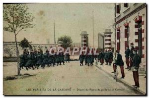 Postcard Old Army Barracks Depart from the central guard post