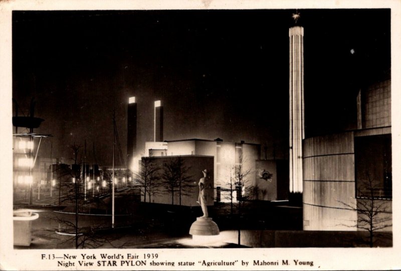 Expos New York World's fair 1939 Star Pylon and Agriculture Statue Real ...