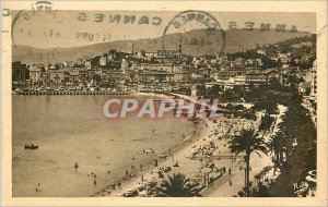 Old Postcard Cannes Croisette and the Mount Knight