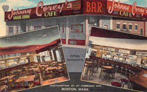 Boston Massachusetts Johnny Corey's Cocktail Lounge Multi-View Linen PC U2123