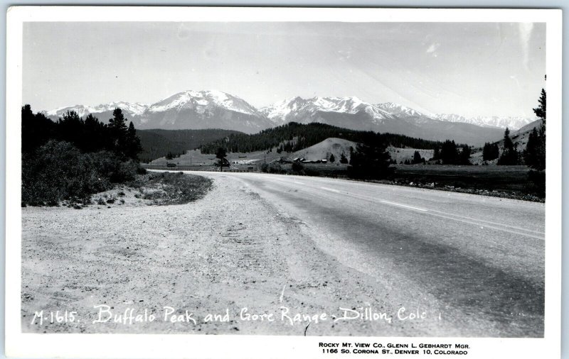 c1950s Dillon, CO Buffalo Peak RPPC Gore Range Loveland Pass Real Photo Vtg A129