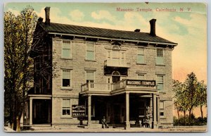 Caledonia NY Masonic Temple~Mrs Kramer Millinery~Gentleman's  Furnishings c1910