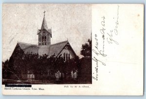 Tyler Minnesota MN Postcard Danish Lutheran Church Building Exterior View 1907