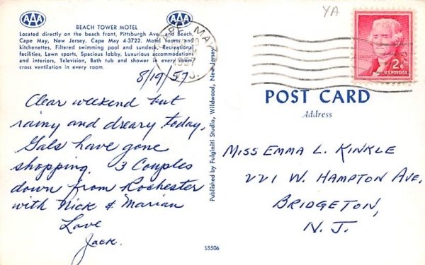 Beach Tower Motel in Cape May, New Jersey